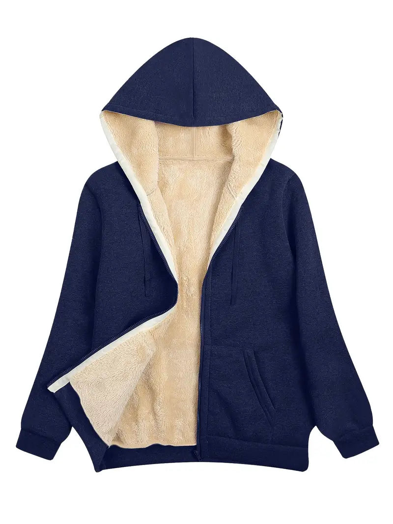 GR | Warme und weiche Kapuzenjacke für Damen | Perfekt für den Winter