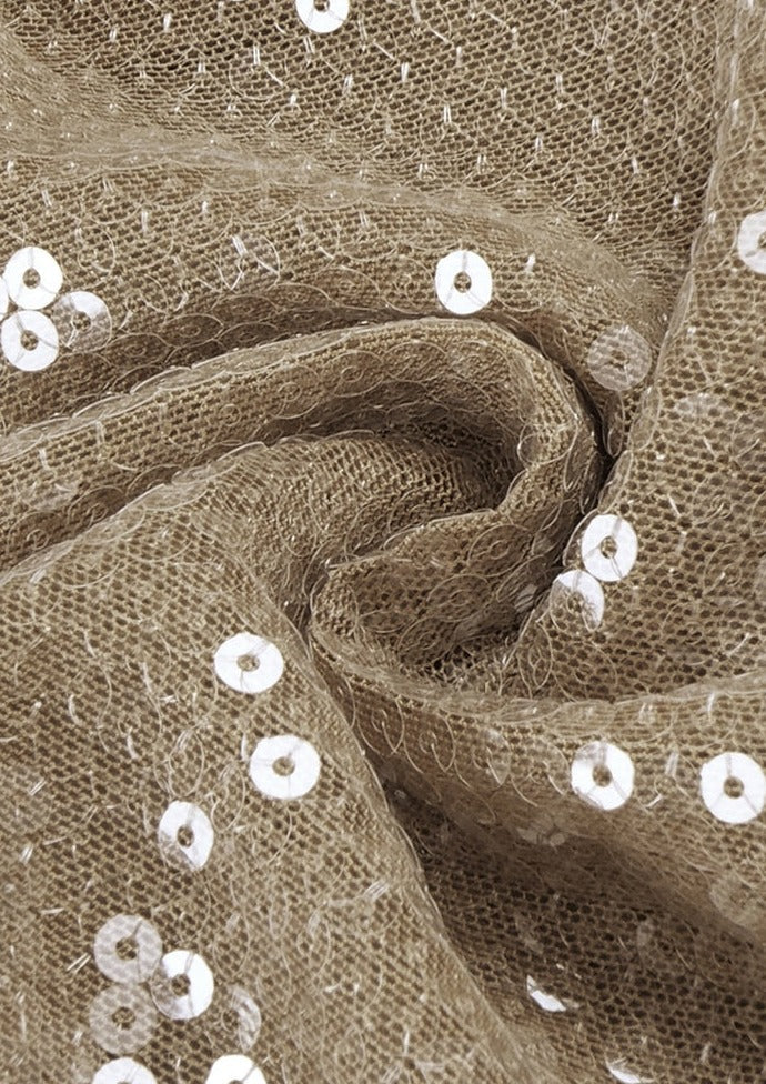 GR | Maxi Dress with Sequins and Drawstring for Women