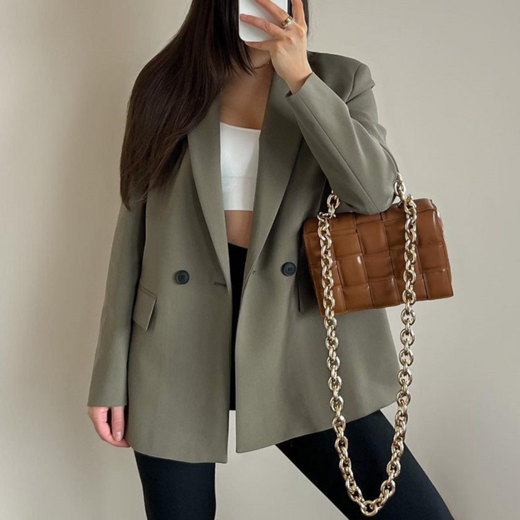 GR | Comfortable, trendy long blazer for autumn