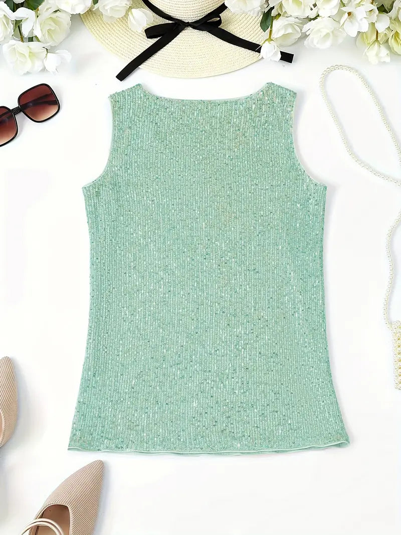 GR | Elegant sleeveless top with sequins