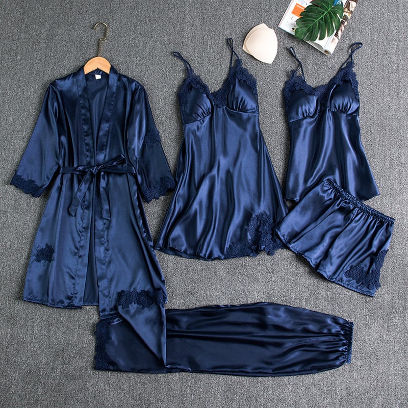 GR | Luxuriöses Satin Nachtkleid Set