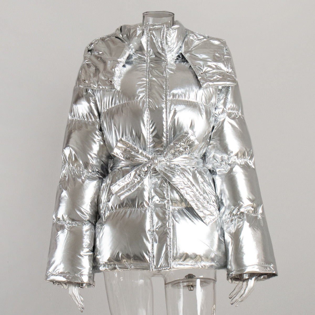 GR | Cool Shiny Hooded Puffer Jacket