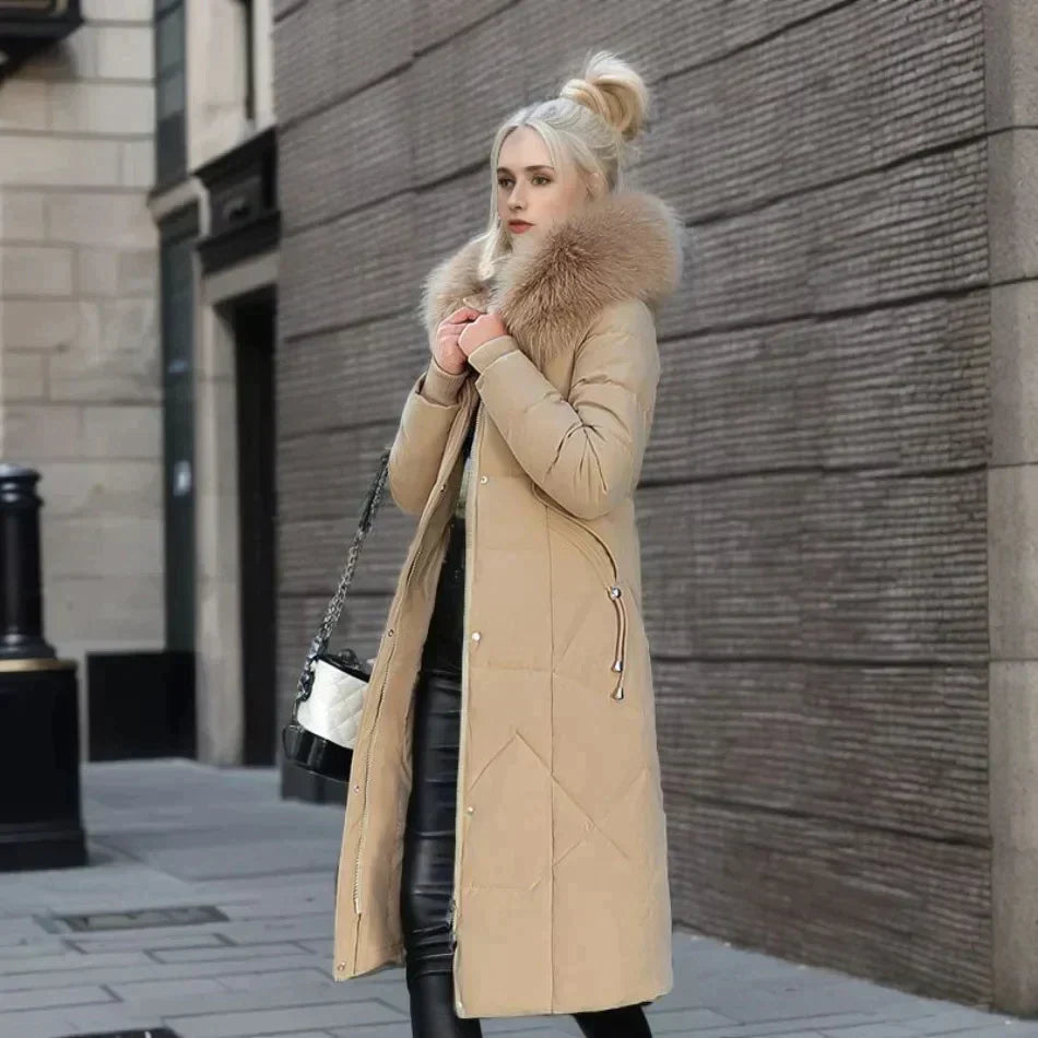 GR | Stylish Italian coat with faux fur