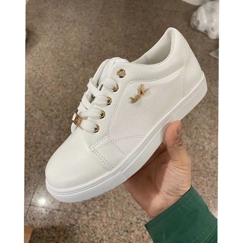 GR Women's Sneakers: Flat, breathable lace-up shoes for girls" 