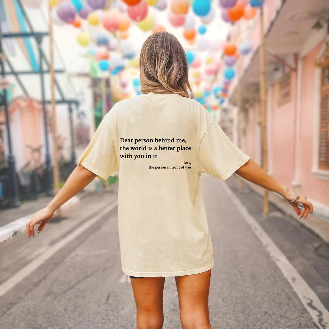 GR | Damen T-Shirt Mit Rundhalsausschnitt Und Slogan