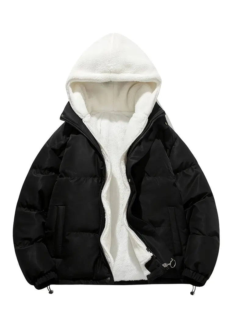 GR | Warm winter jacket with hood and soft lining for women