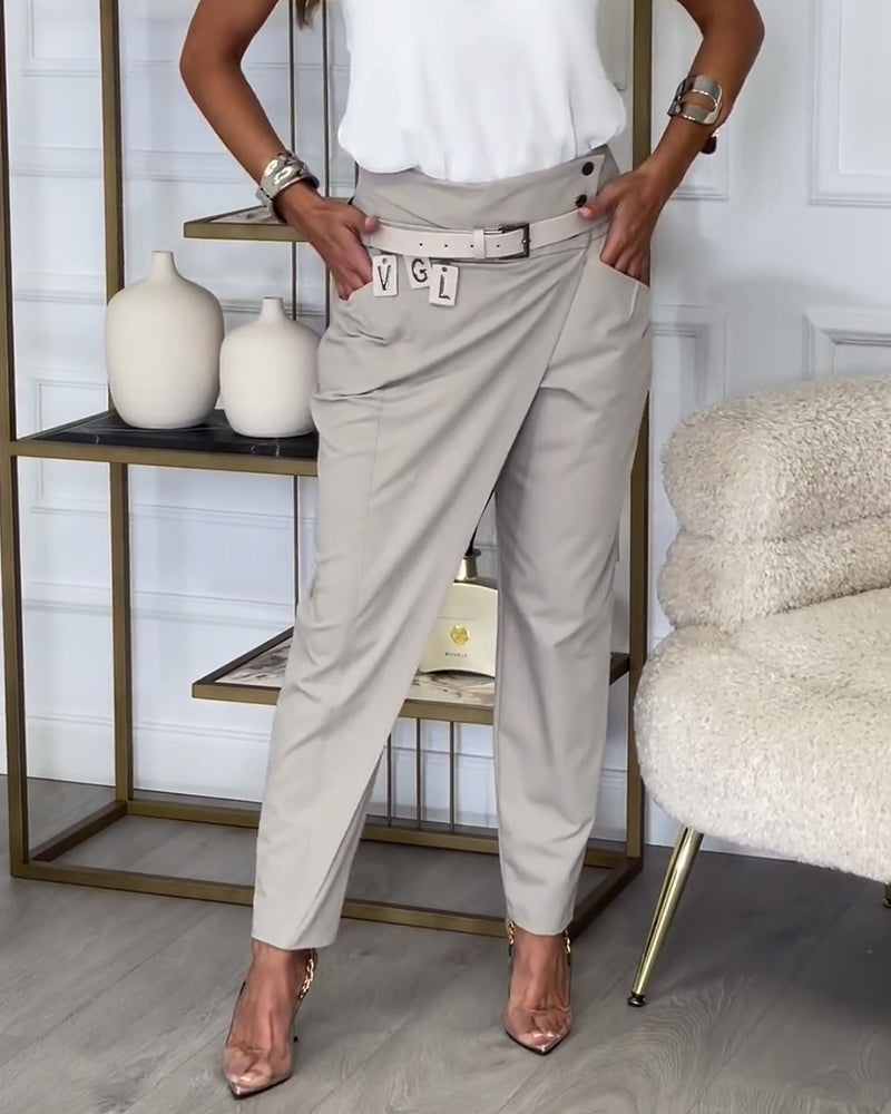 GR | Patchwork Trousers with Belt