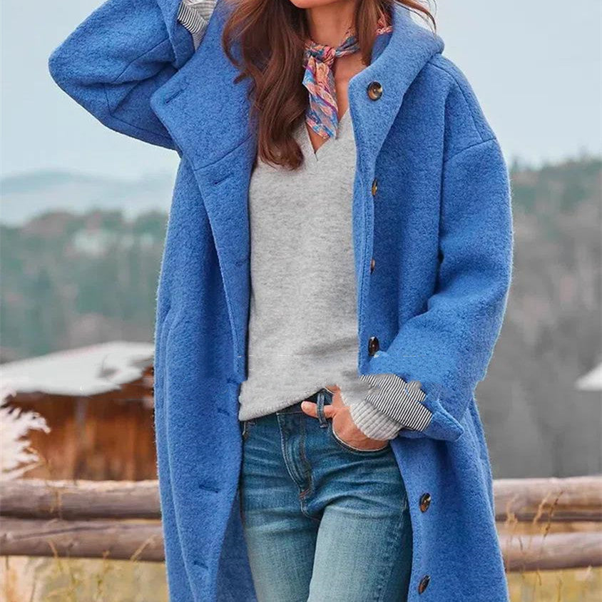 GR | elegant solid-color coat