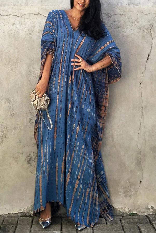 GR Freely – Lockeres Überwurfkleid im Batik-Boho-Stil