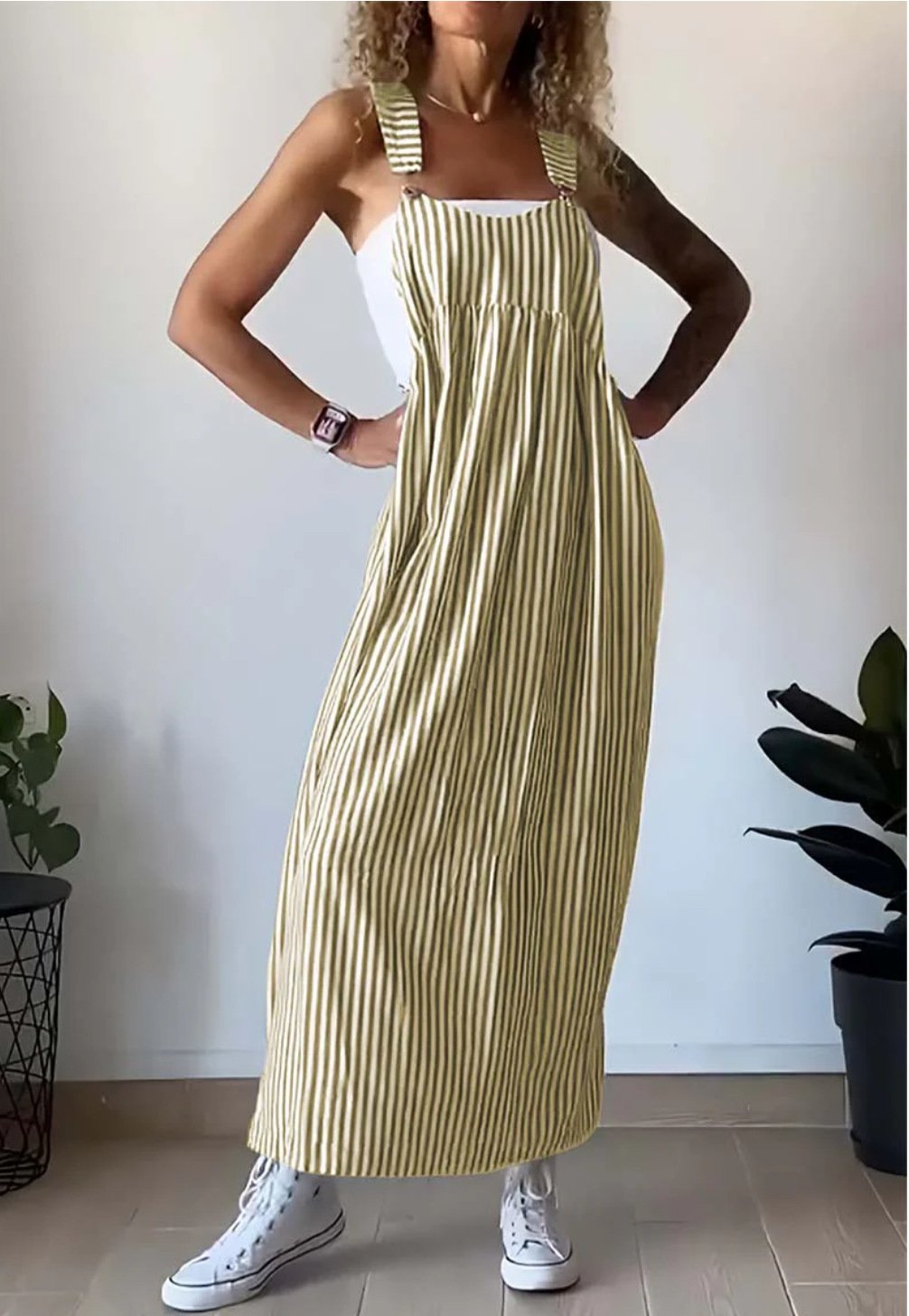 Alice™ | Casual Striped Overall Dress