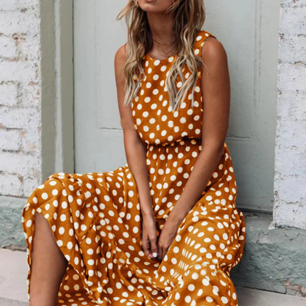 GR | Schwarzes Polka Dot Midikleid Für Einen Retro Chic Look