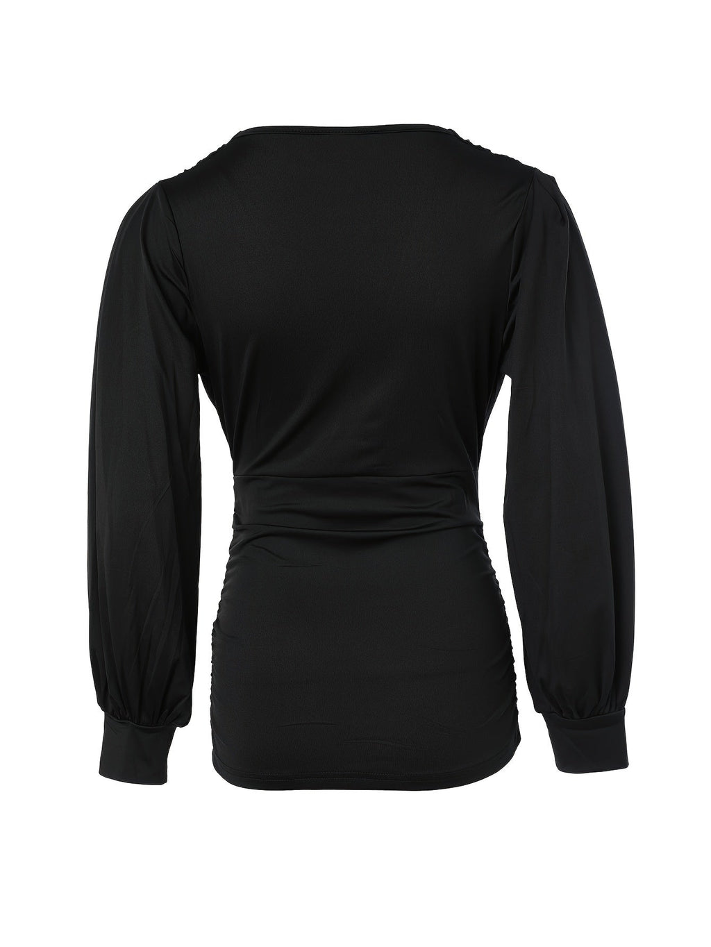 GR | Trendy V-neck top with charming ruffles