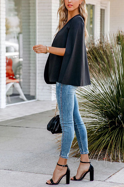 GR | Rosiedress Open Front Slit Sleeve Cape Jacket