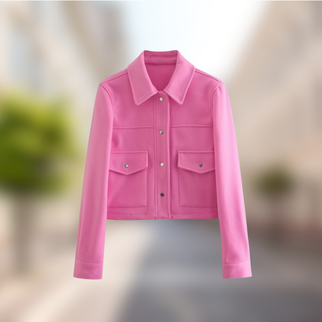 GR | Casual women's jacket in a wool look for autumn