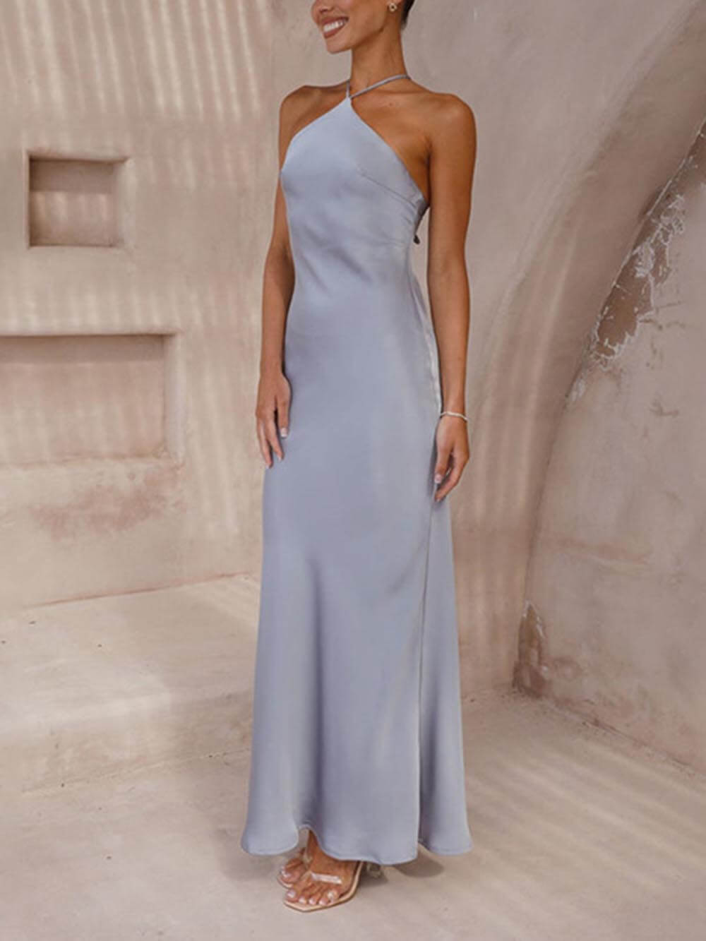 GR | Halter Formal Party Dress
