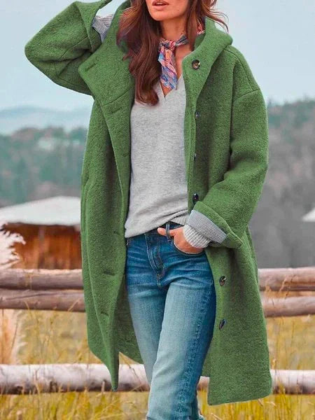 GR | Midi Jacket with Buttons and Elegant Flowing Fit