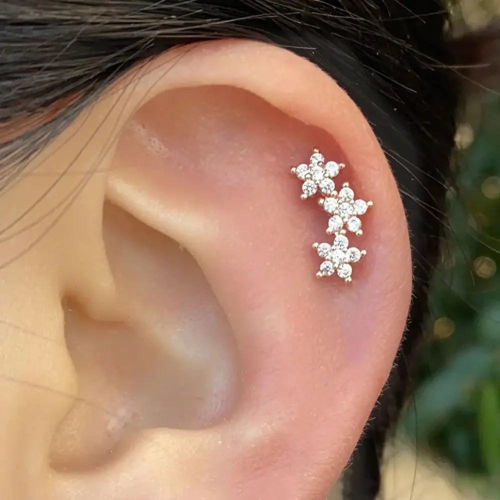 GR | Tragus Helix 925 Silver Earrings for Women