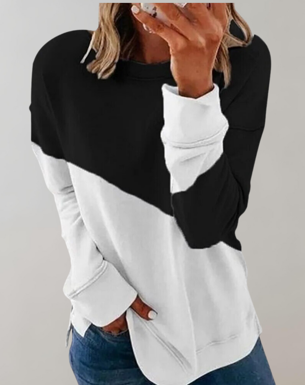 GR - O-neck sweatshirt for women