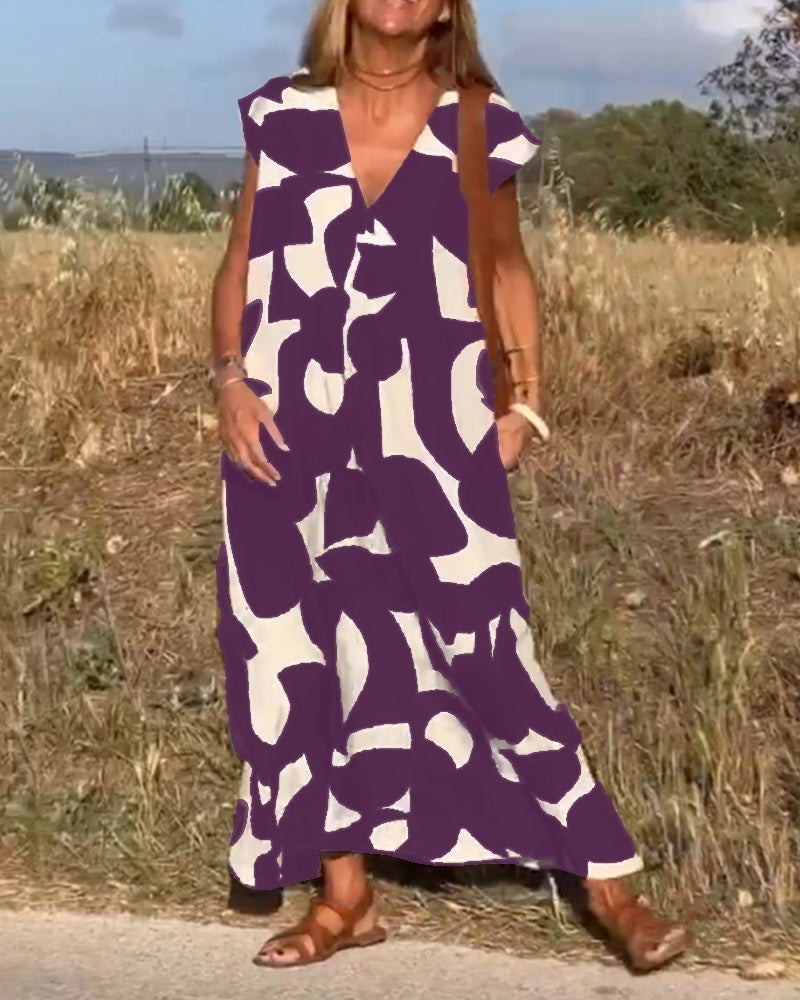 GR | Women's Printed Long Dress 