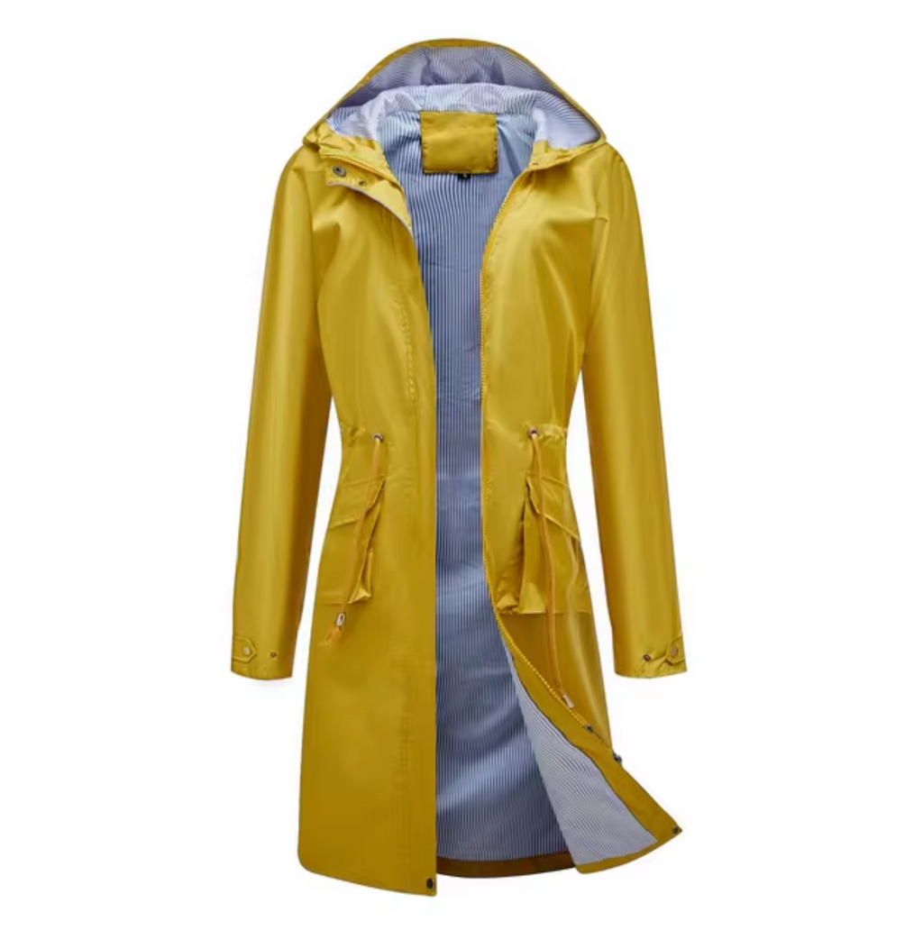 GR | Long waterproof hooded jacket for women
