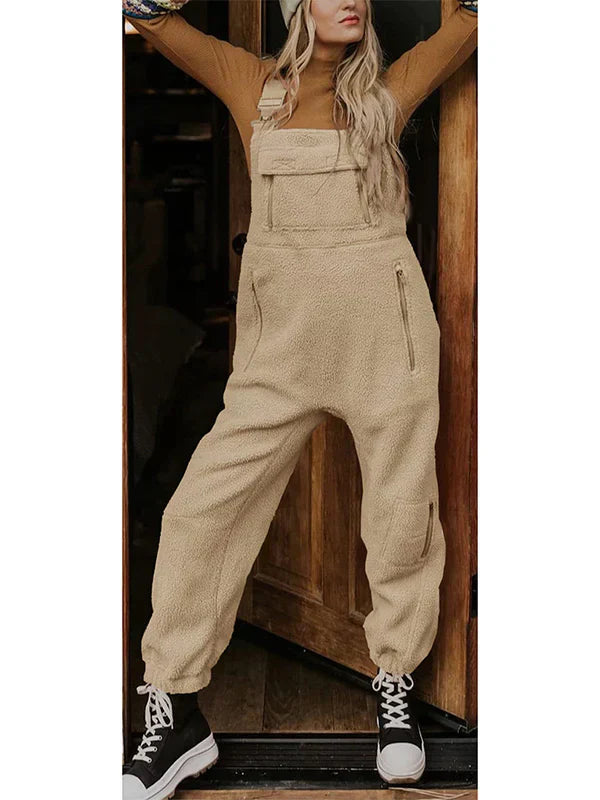 GR | Women's Fleece Thermal Overall with Zippered Pockets 
