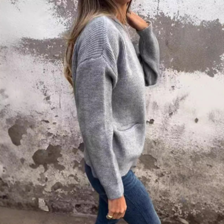 GR | Super soft, warm cardigan with zipper