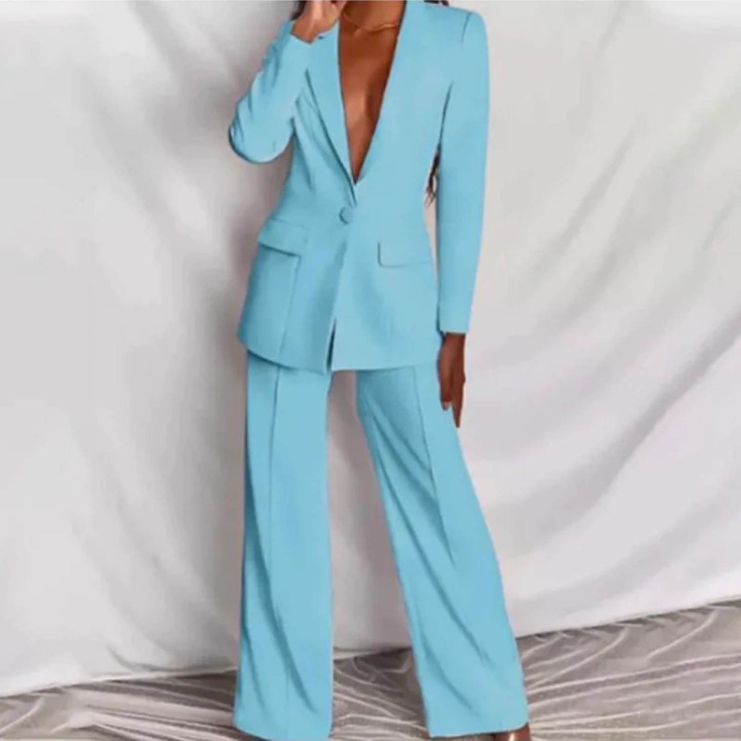 GR | Long-sleeved blazer and trousers set for women