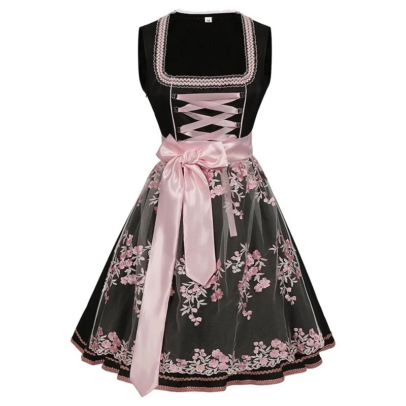 GR | Damen Traditionelles Kleid mit Blumenstickerei