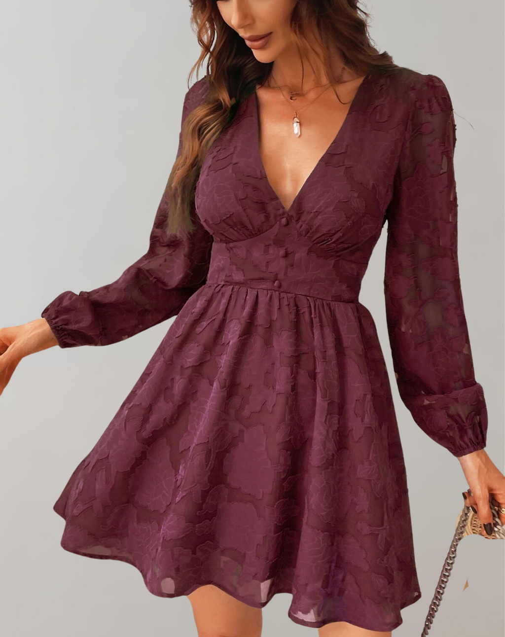 GR | V-ausschnitt Minikleid
