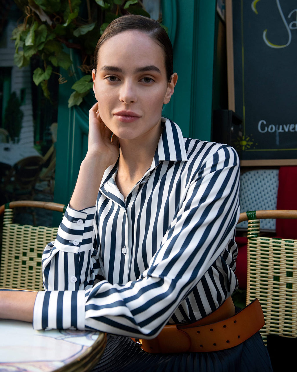 GR | Striped silk shirt