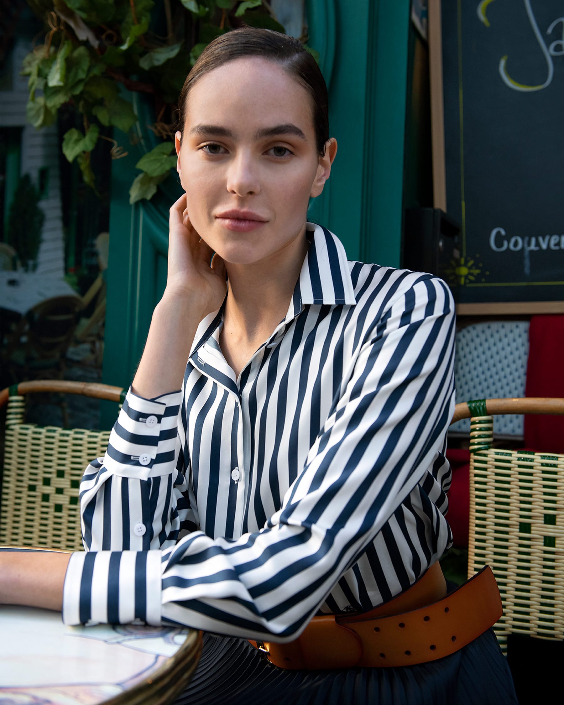 GR | Striped silk shirt