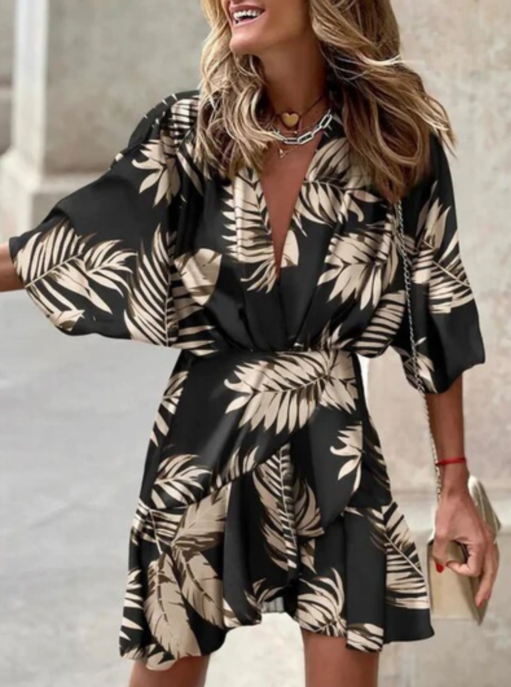 GR | Wunderschönes Boho-Wickelkleid