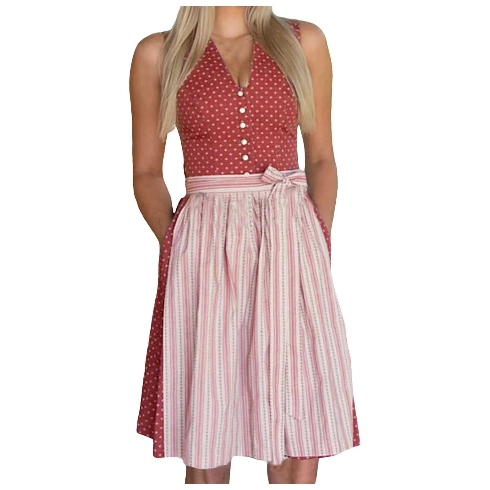 GR | Women's traditional outfit with waist belt and embroidery