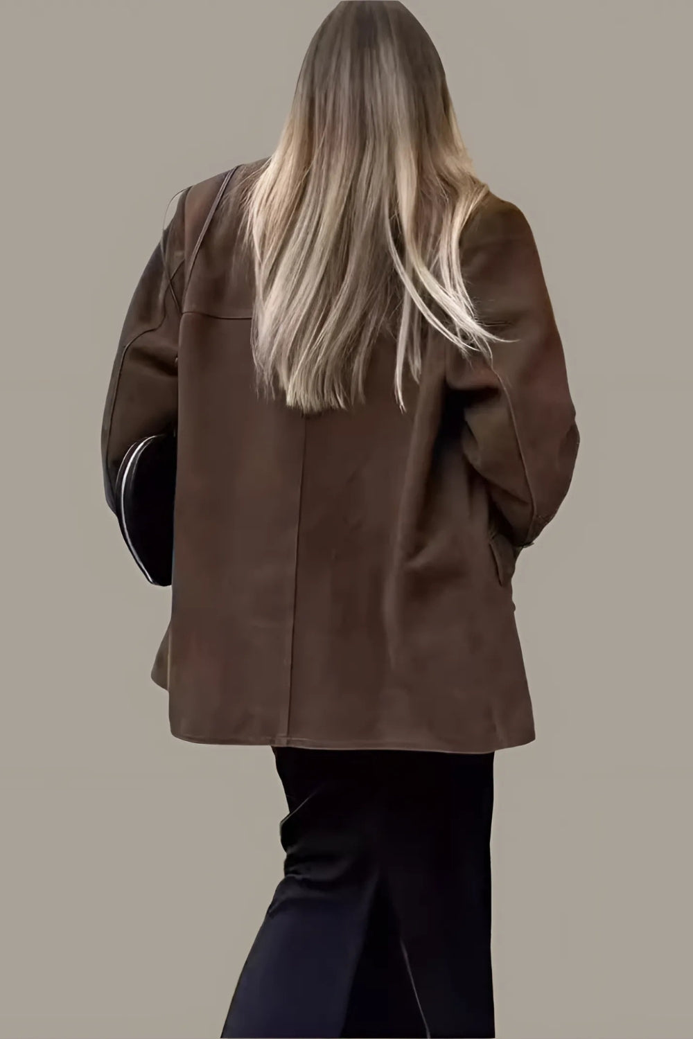 GR | Women's Suede Blazer Classic & Casual Brown Women's Jacket
