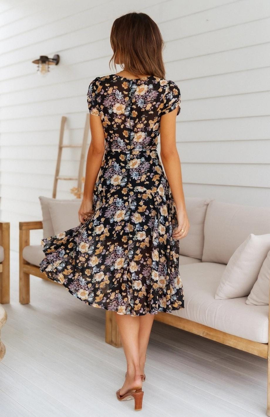 GR | Kleid in Midi Länge, Ideal Für Frühling Und Den Täglichen Gebrauch