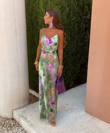 GR | Elegant long corset dress for women with detachable scarf