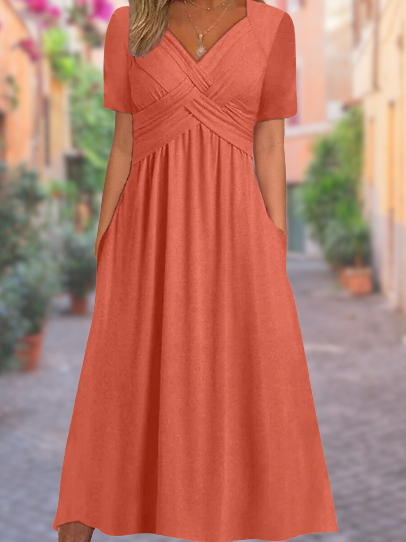 GR | Sommerkleid Mit V-ausschnitt