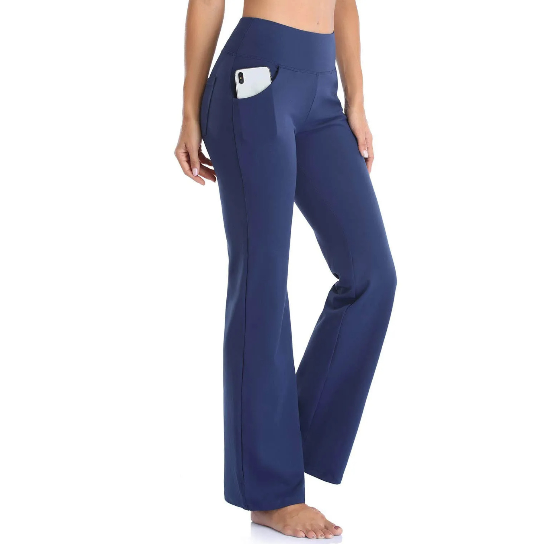 GR | Sporty flared trousers with high waist