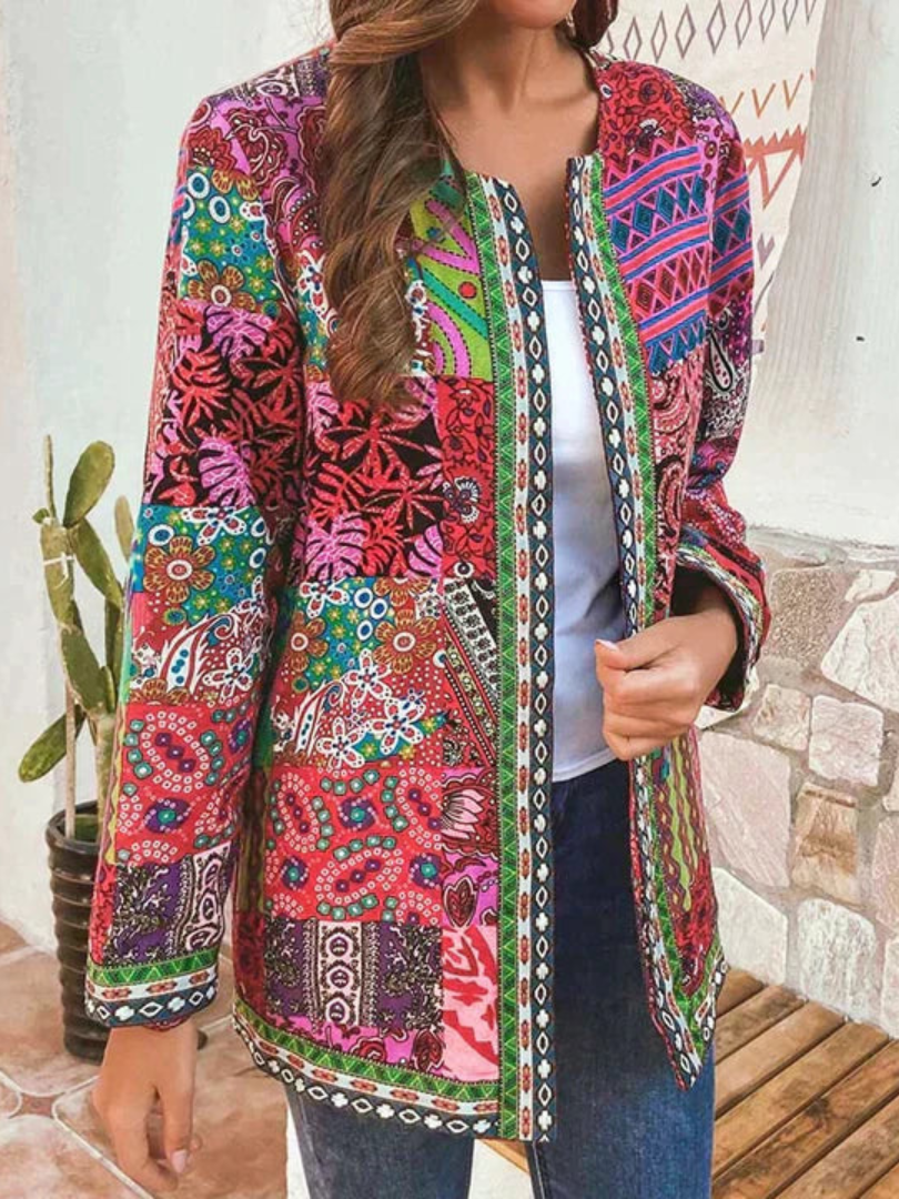 GR | Women's Ethnic Floral Coat Jacket 