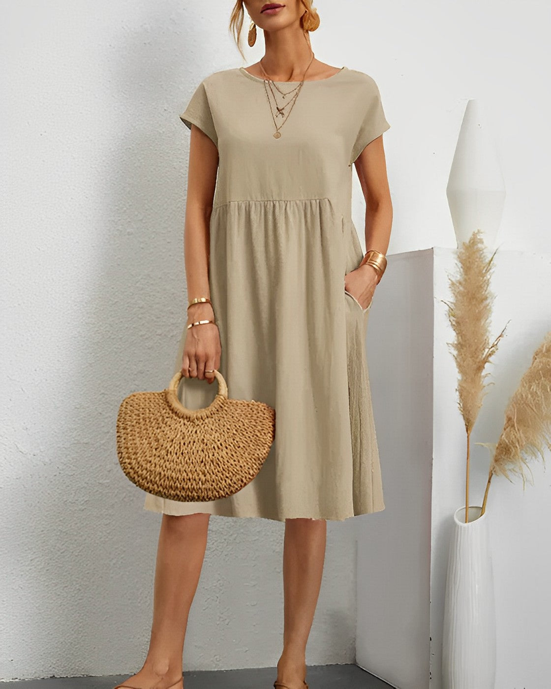 GR | Midi-Kleid mit Seitentaschen