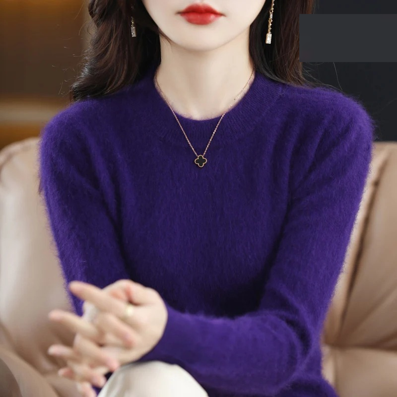 GR | Women's Cashmere Sweater, Luxurious Round Neck, Soft & Fashionable