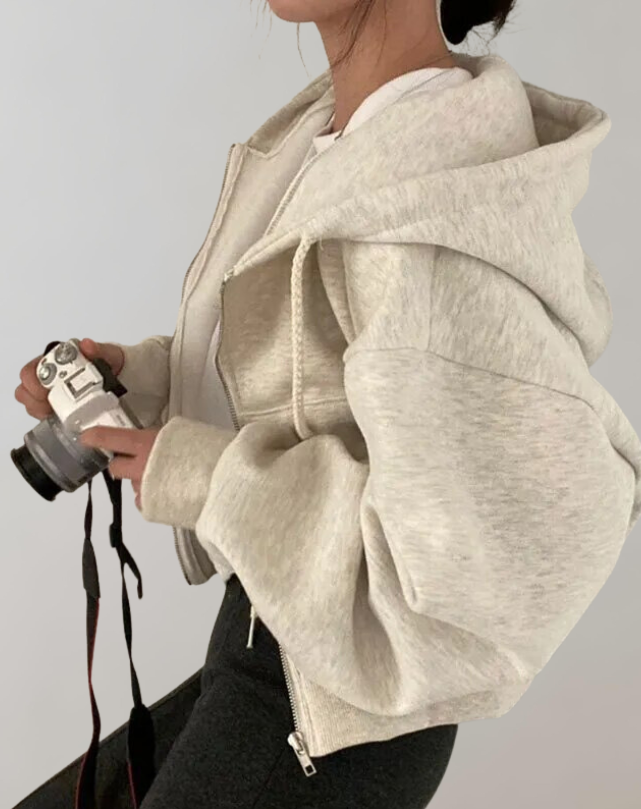 GR - Women's Solid Hooded Sweatshirt