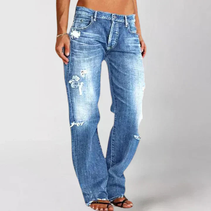 GR | Lockere Jeans mit Weitem Bein für Frauen