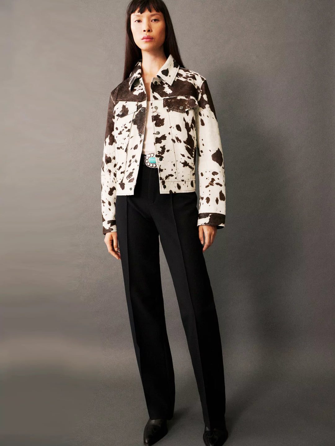 GR | Patterned leather jacket