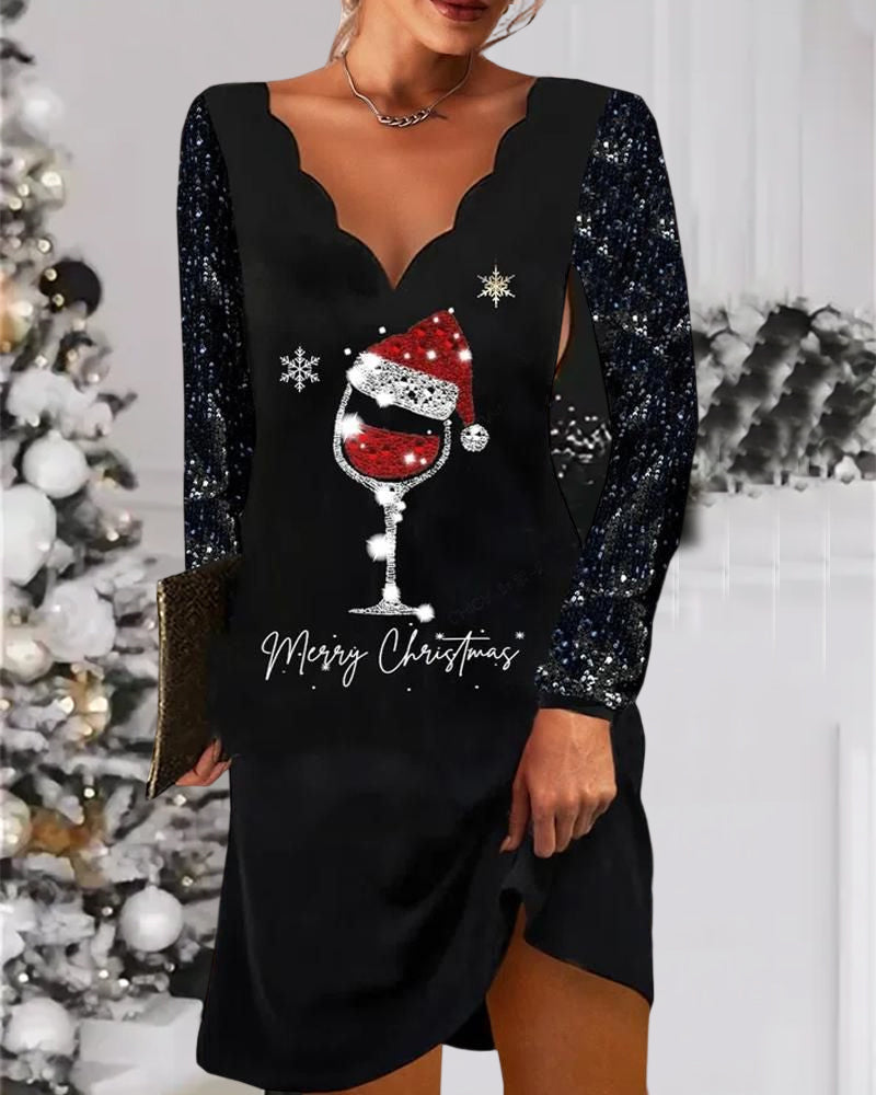 GR | Comfortable Chic V-Neck Cheer Dress