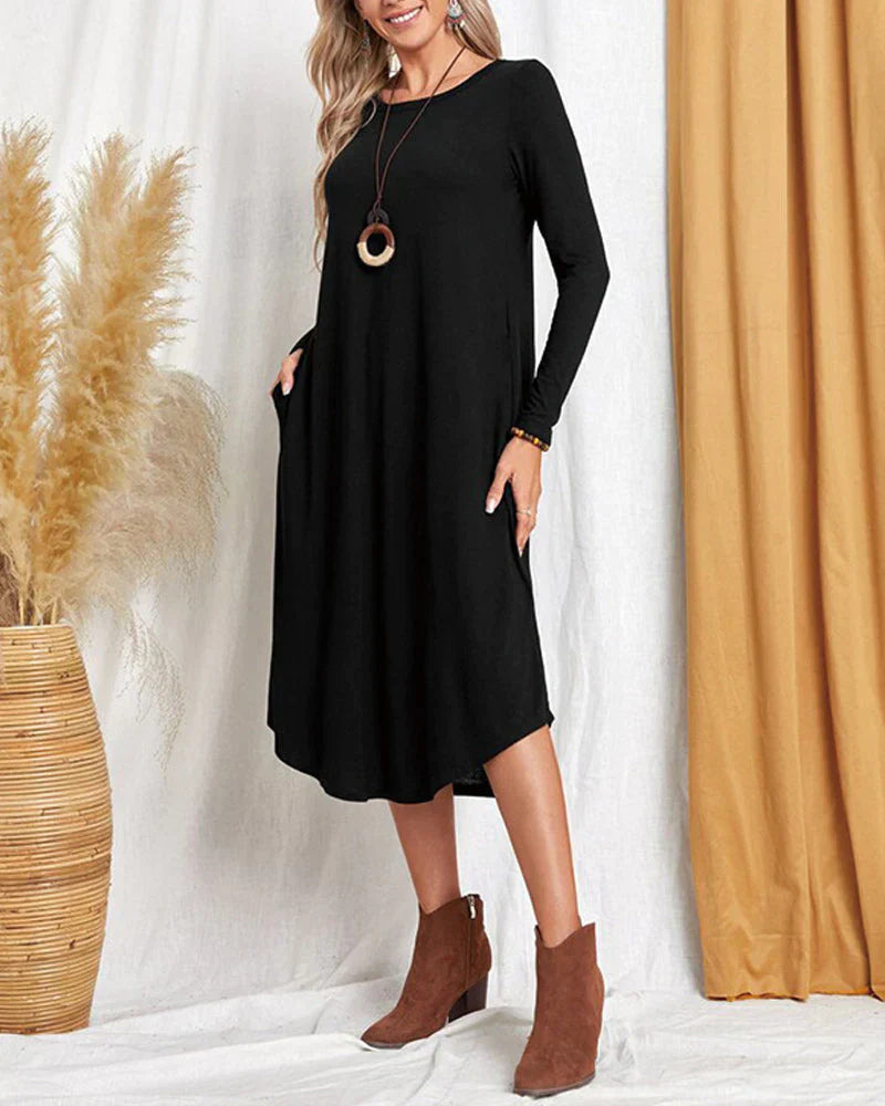 GR - Langärmeliges lockeres Kleid