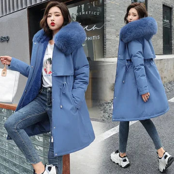 Winter jacket with fur collar