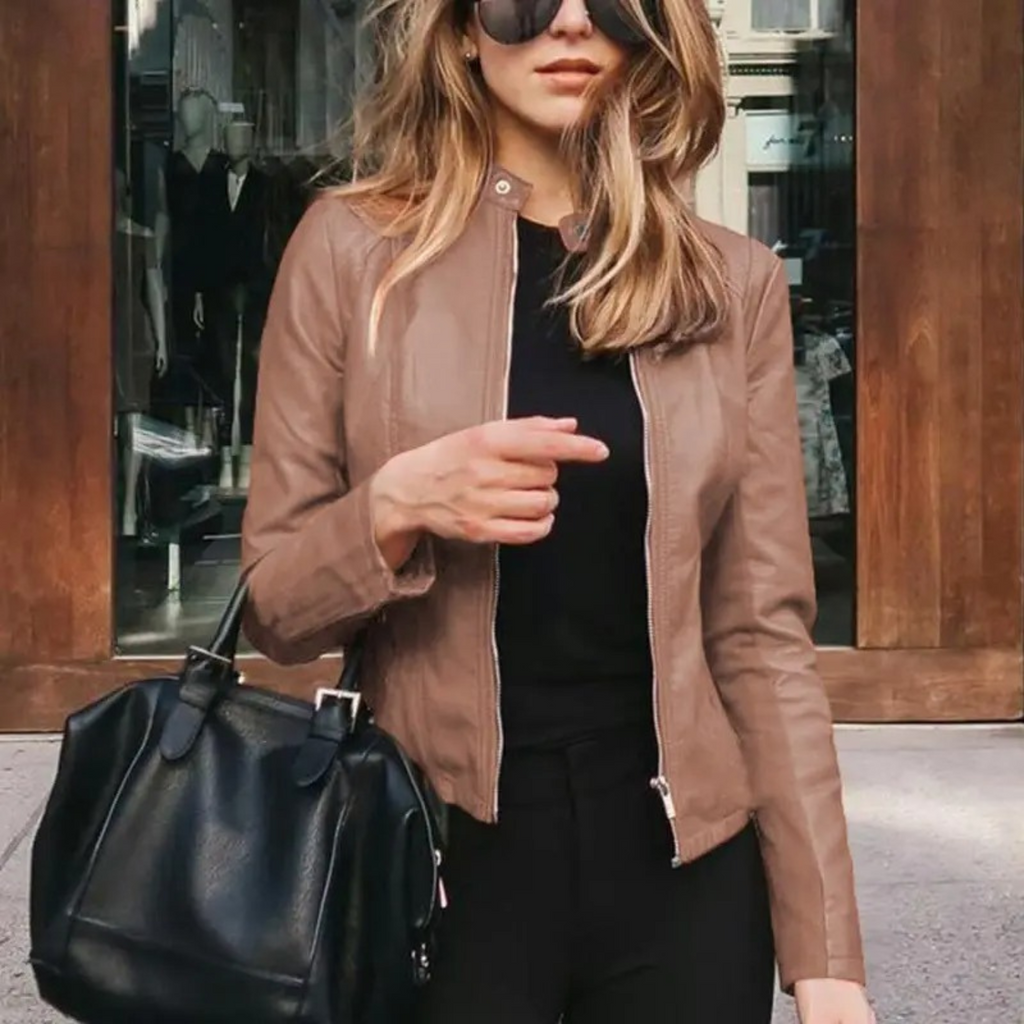 GR - women's leather motorcycle jacket
