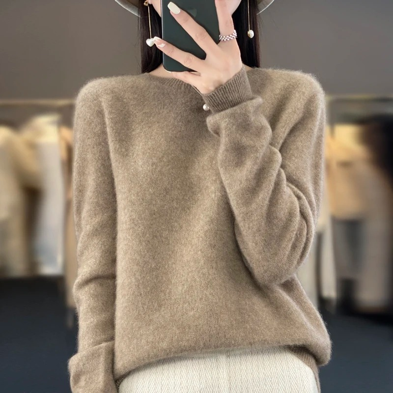 GR | Cashmere Pullover Damen Stilvoller Rundhals, Weich & Komfortabel