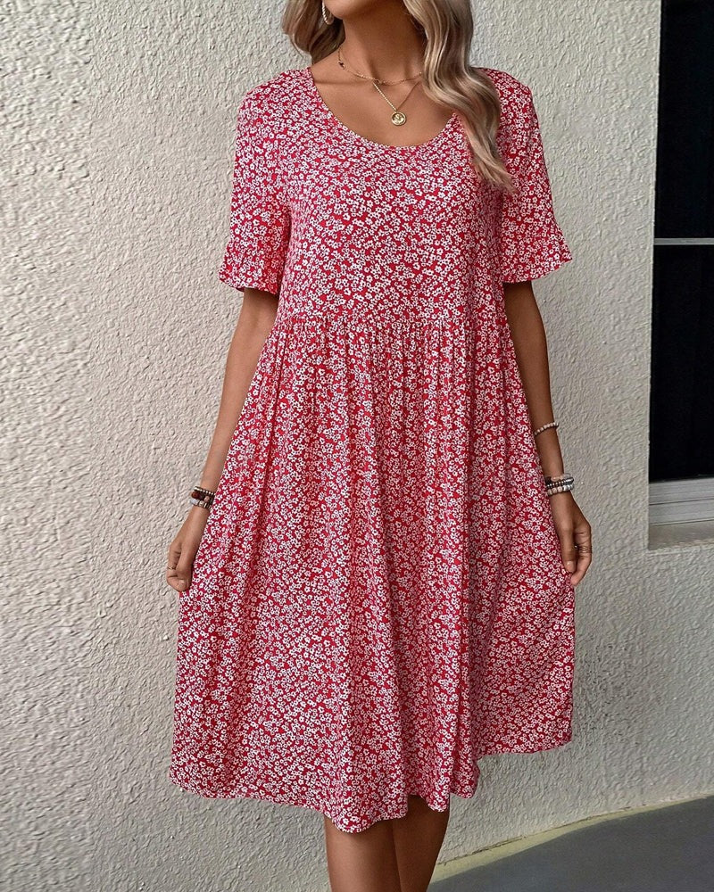 Elegant floral midi dress for women